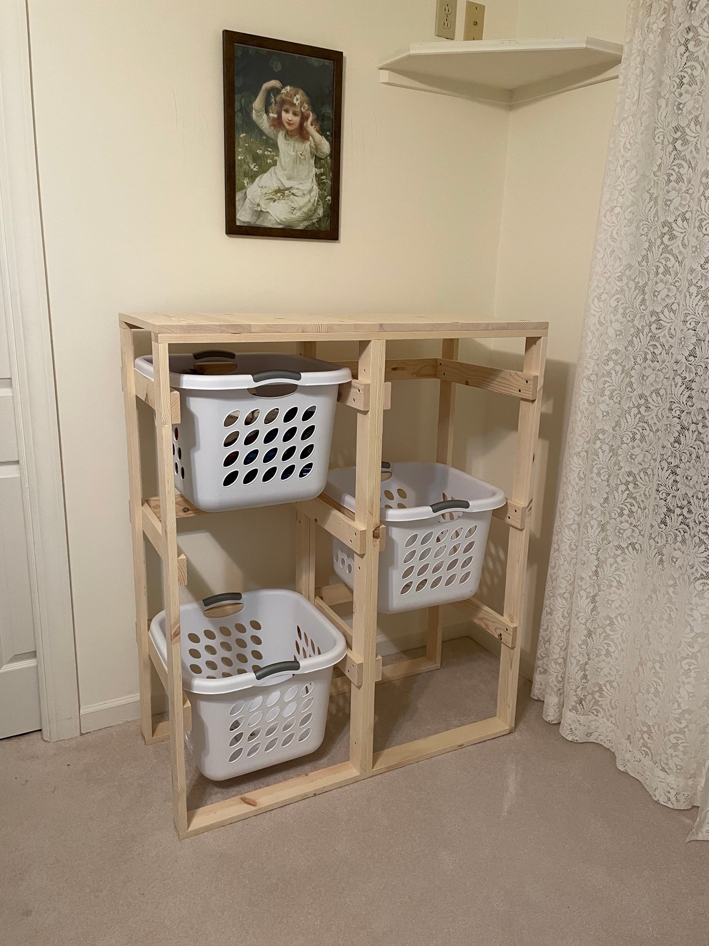 6 Tier Laundry Basket Holder (1.5 Bushel)