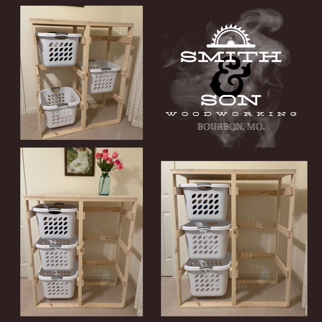 6 Tier Laundry Basket Holder (1.5 Bushel)