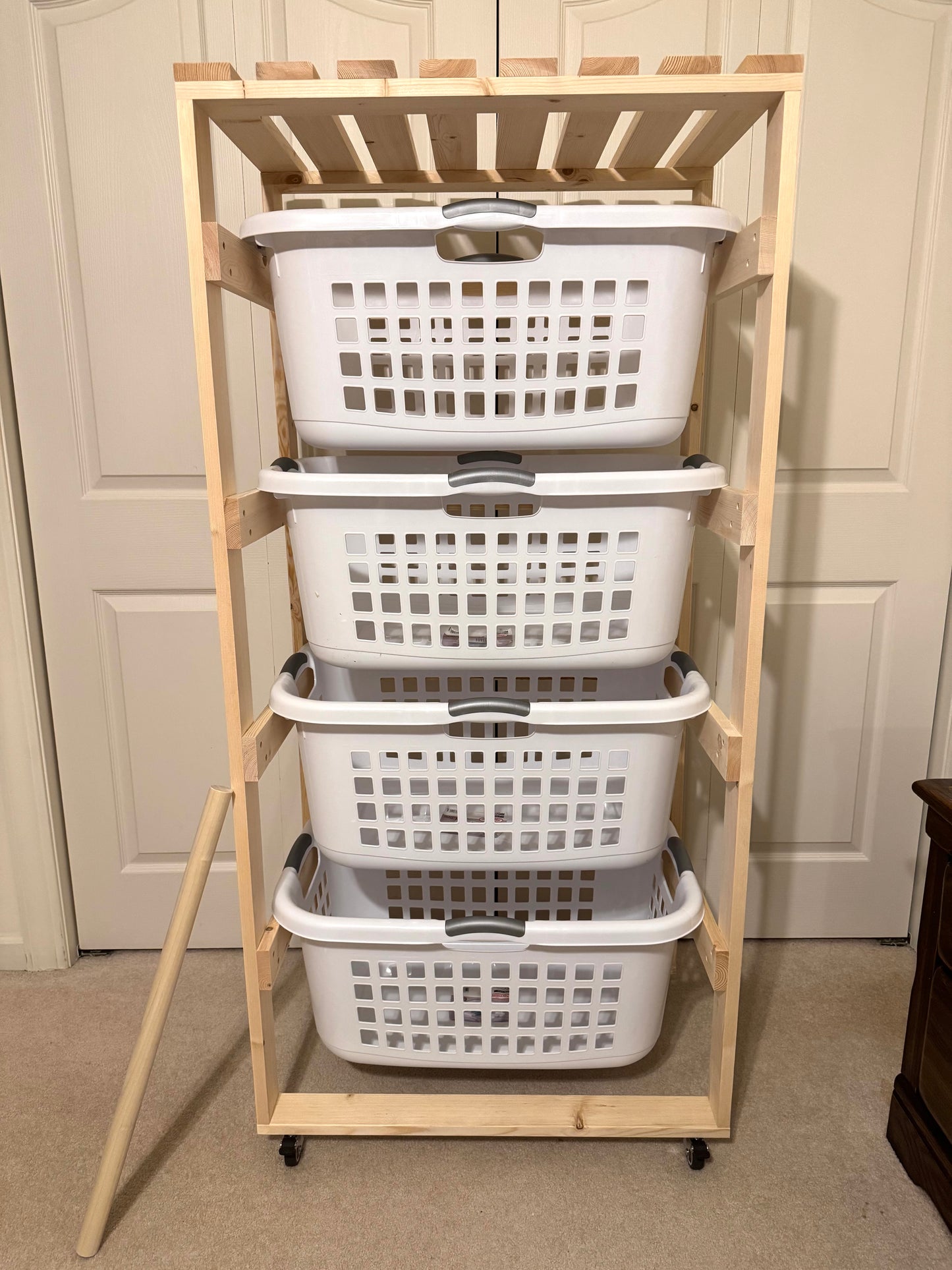 Multi-Purpose Laundry Basket Holder - 4 Tier (2 Bushel)