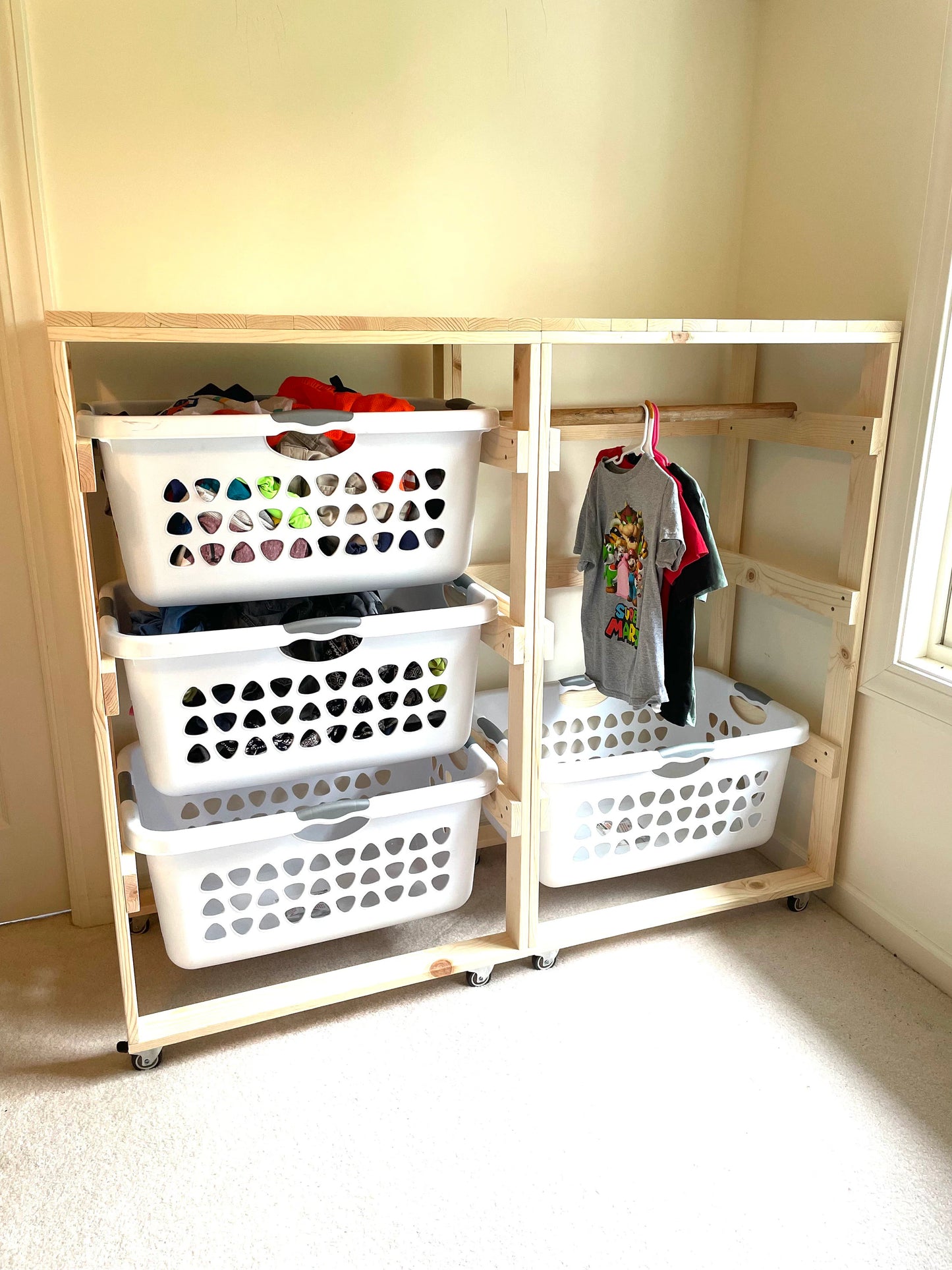 Multi-Purpose Laundry Basket Holder - 6 Tier (2 Bushel)