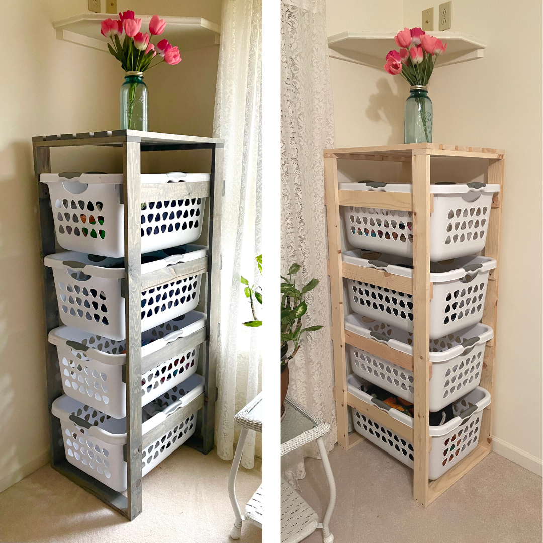 4 Tier Laundry Basket Holder (2 Bushel)