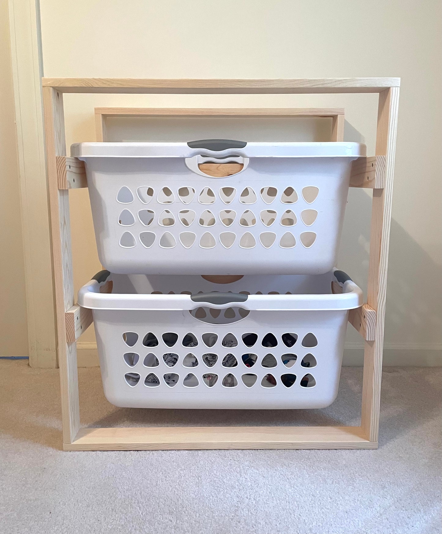 2 Tier Laundry Basket Holder (2 Bushel)