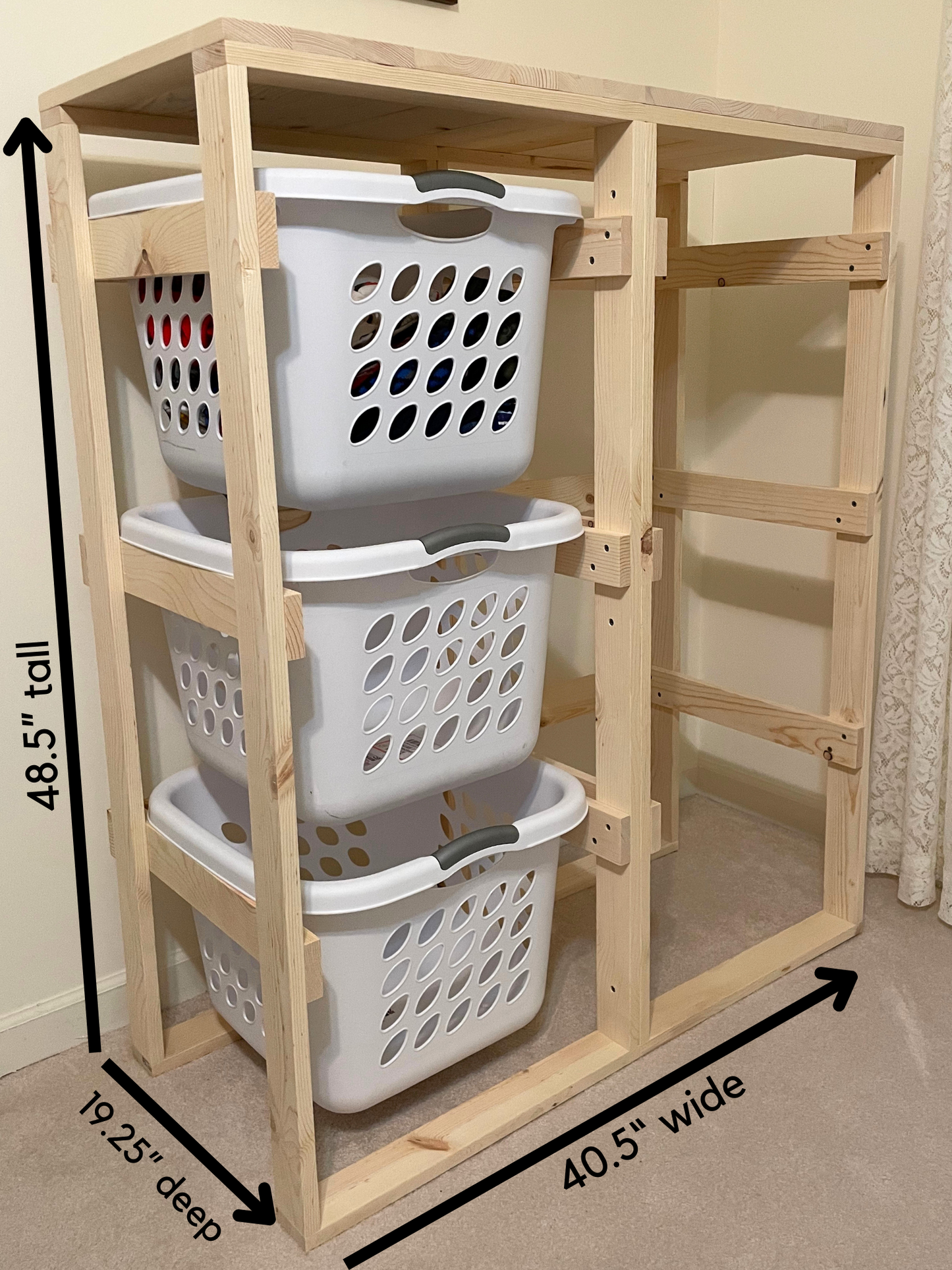 6 Tier Laundry Basket Holder (1.5 Bushel)