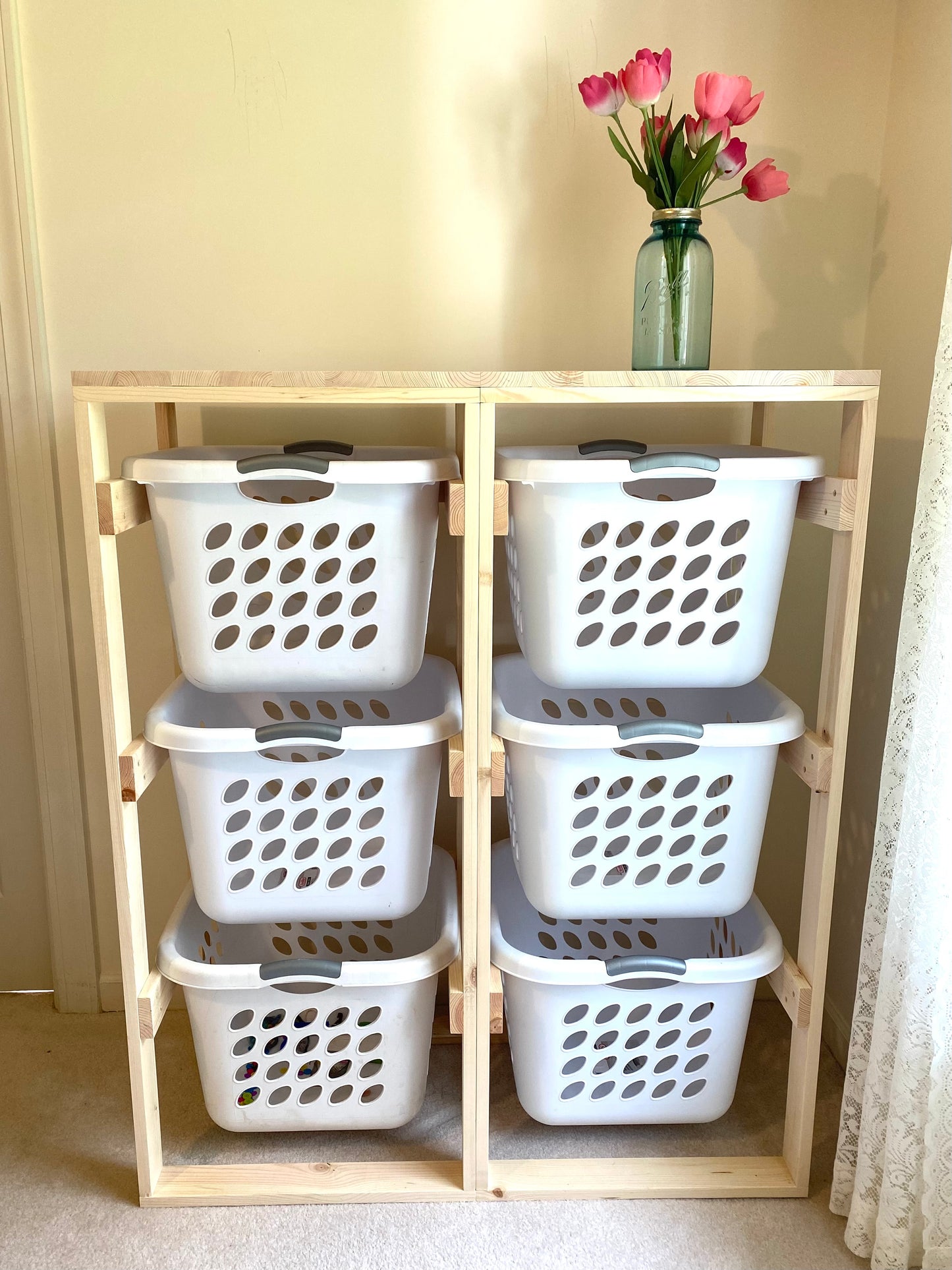 6 Tier Laundry Basket Holder (1.5 Bushel)