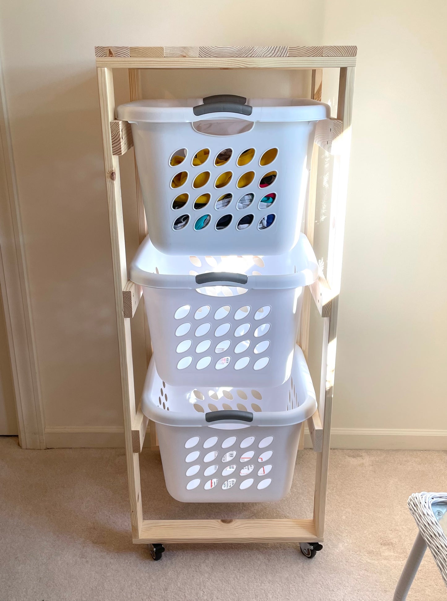 3 Tier Laundry Basket Holder (1.5 Bushel)