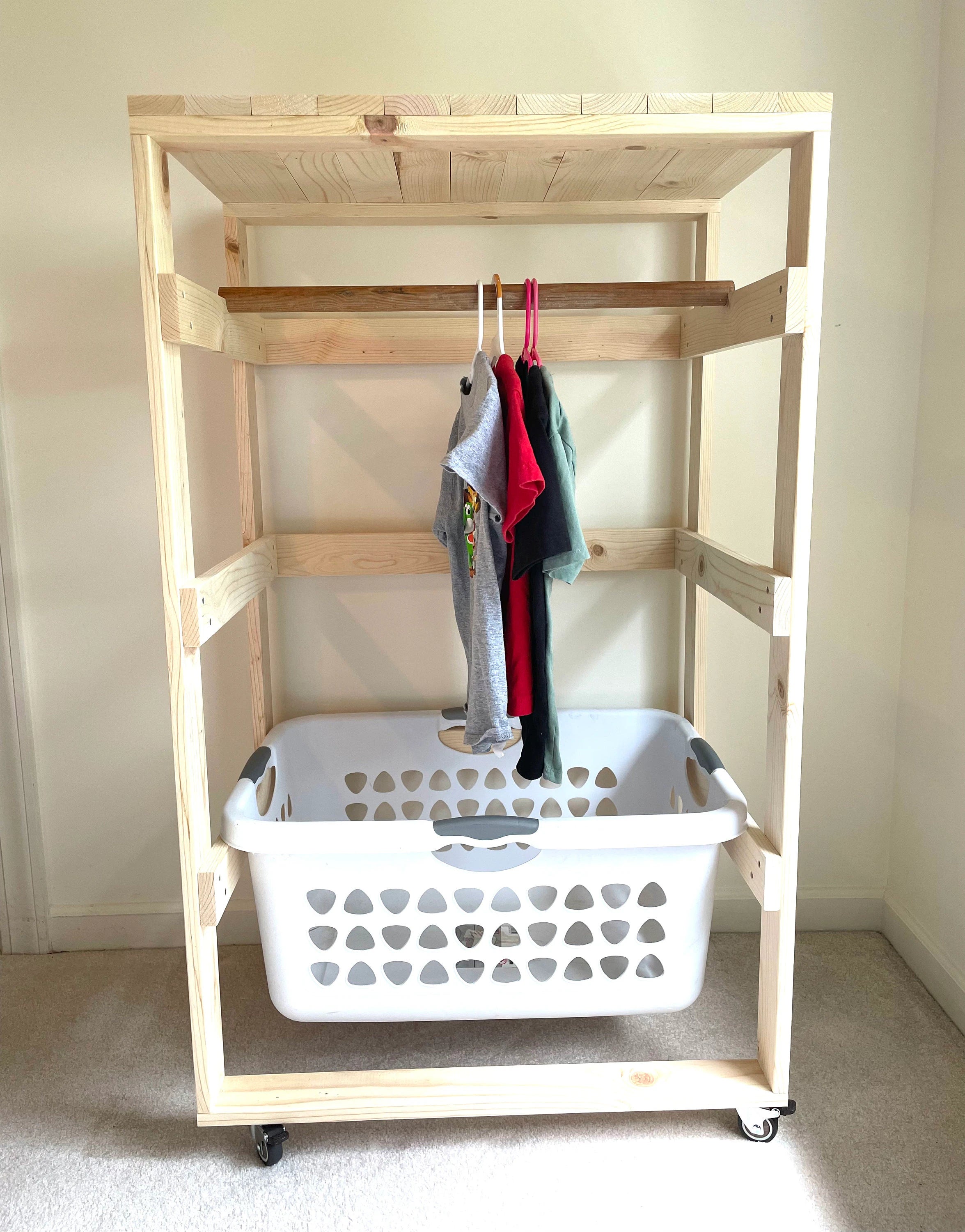 6 Tier Laundry Basket Holder (2 Bushel) – Smith and Son Woodworking LLC