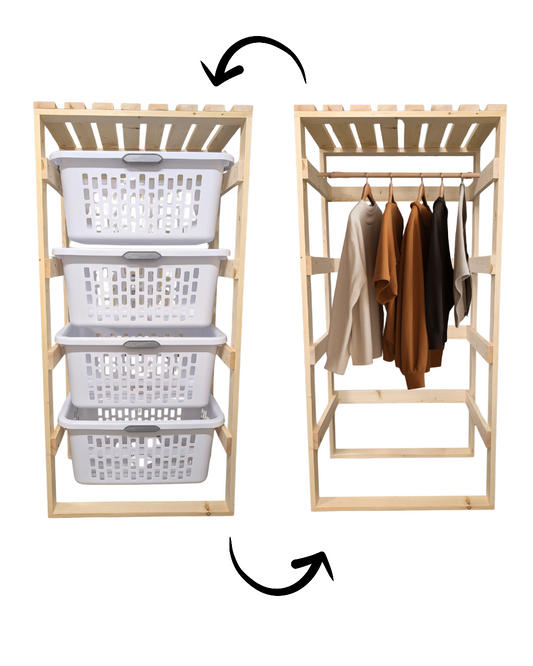 Multi-Purpose Laundry Basket Holder - 4 Tier (2 Bushel)