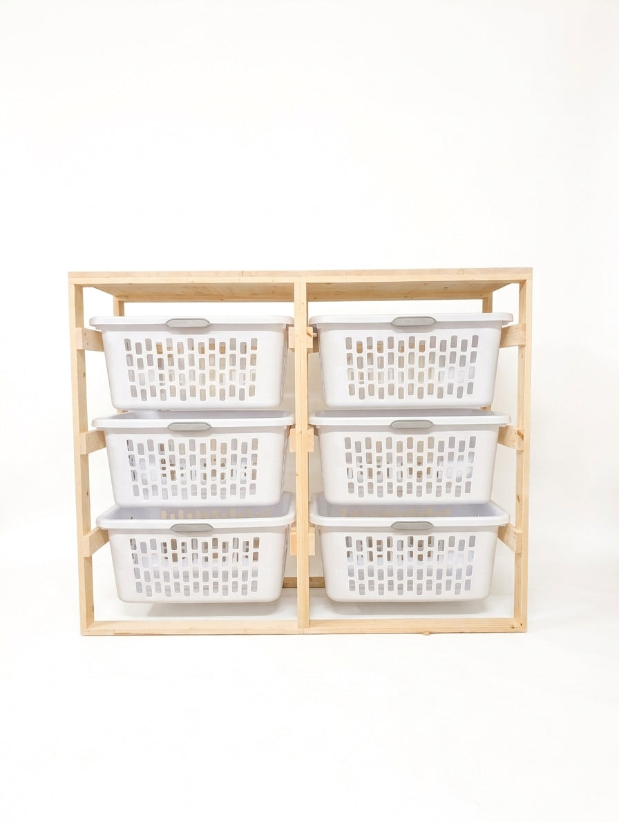 6 Tier Laundry Basket Holder (2 Bushel)