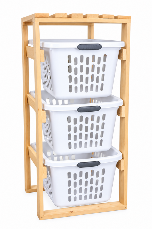 3 Tier Laundry Basket Holder (2 Bushel)