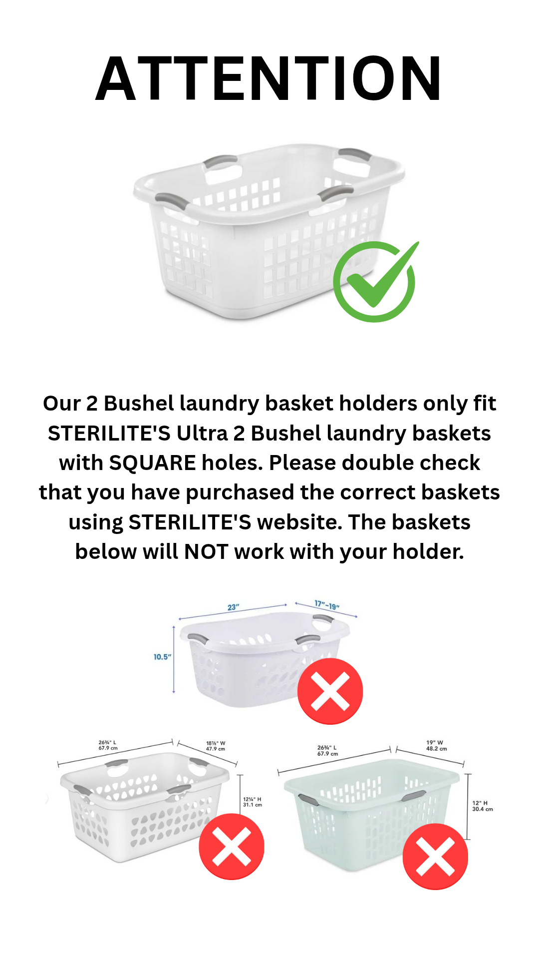 4+ Laundry Basket Holder