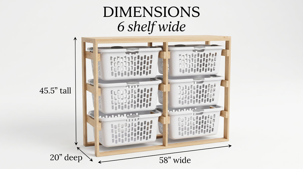 6 Tier Laundry Basket Holder (2 Bushel)
