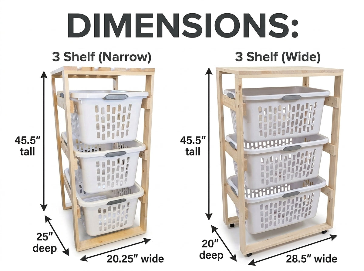3 Tier Laundry Basket Holder (2 Bushel)