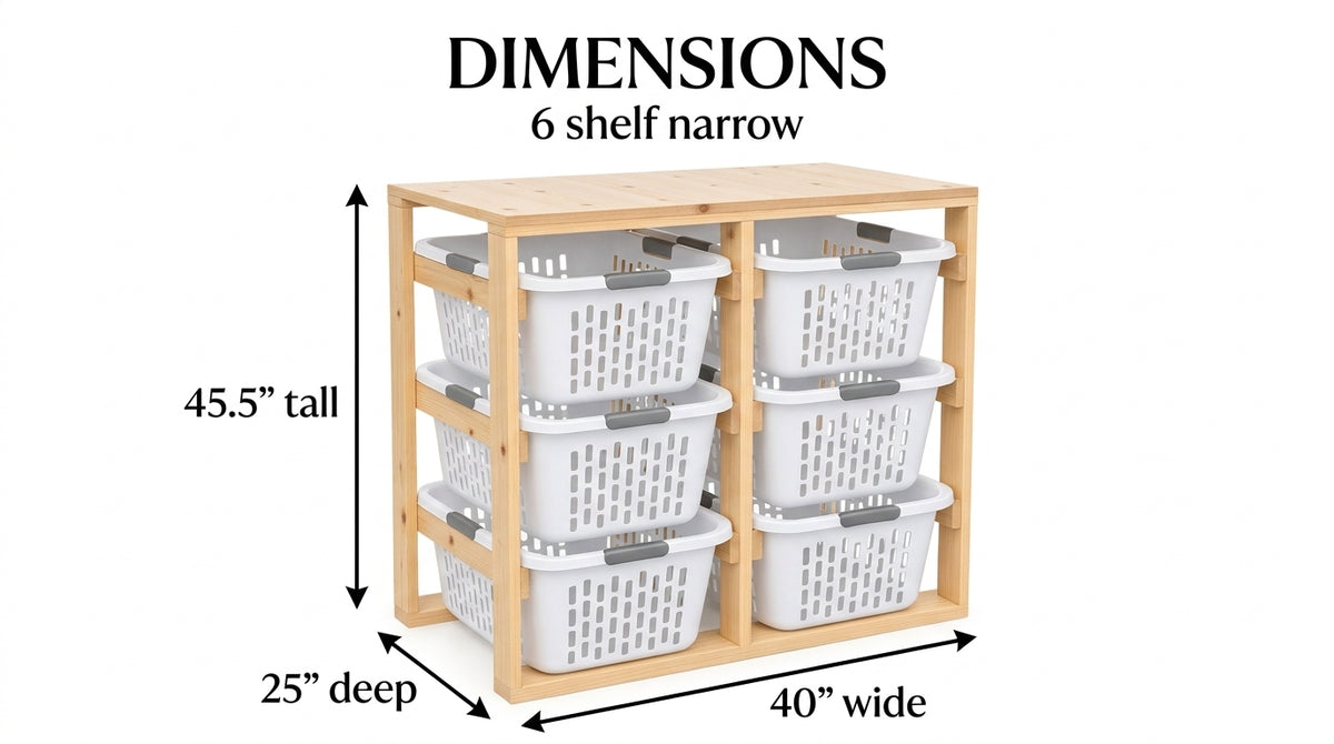 6 Tier Laundry Basket Holder (2 Bushel)