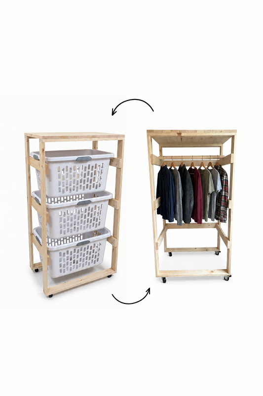 Multi-Purpose Laundry Basket Holder - 3 Tier (2 Bushel)