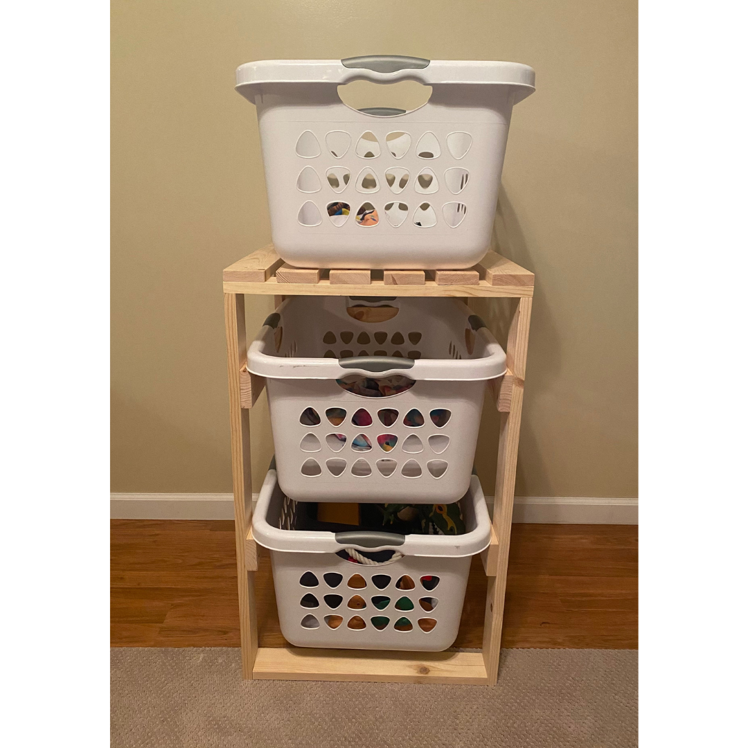 Stacking online laundry baskets